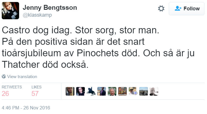 Jenny Bengtsson om Castros död